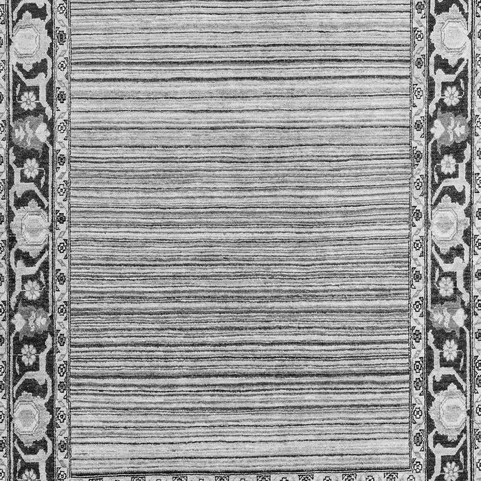 Machine Washable Oriental Gray Modern Rug, wshabs1837gry