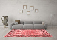 Machine Washable Oriental Red Modern Rug, wshabs1837red