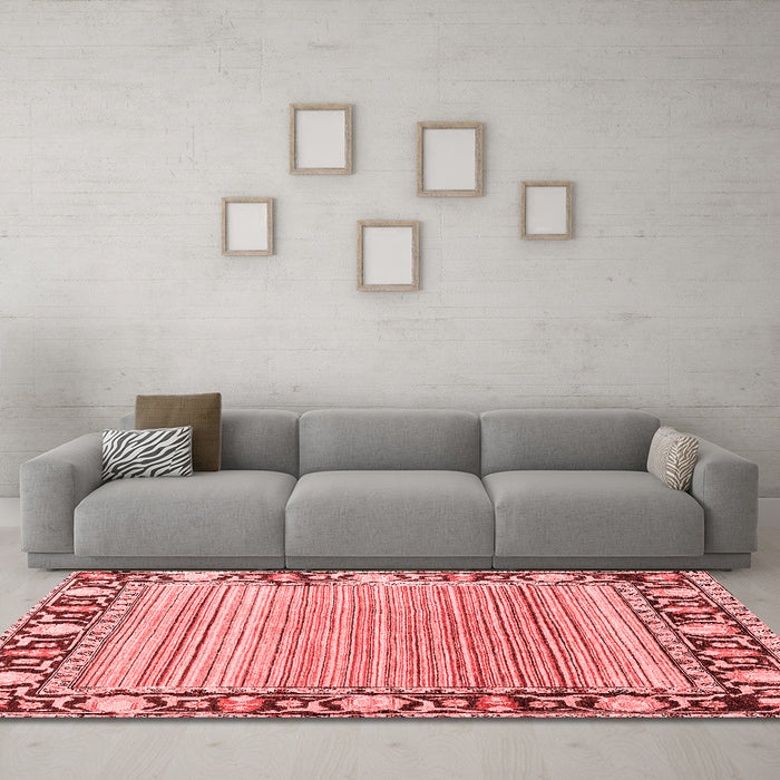 Modern Red Washable Rugs
