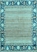 Machine Washable Oriental Light Blue Modern Rug, wshabs1837lblu