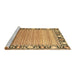 Sideview of Machine Washable Oriental Brown Modern Rug, wshabs1837brn