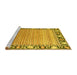 Sideview of Machine Washable Oriental Yellow Modern Rug, wshabs1837yw