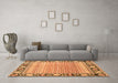 Machine Washable Oriental Orange Modern Area Rugs in a Living Room, wshabs1837org