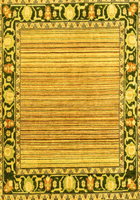 Oriental Yellow Modern Rug, abs1837yw