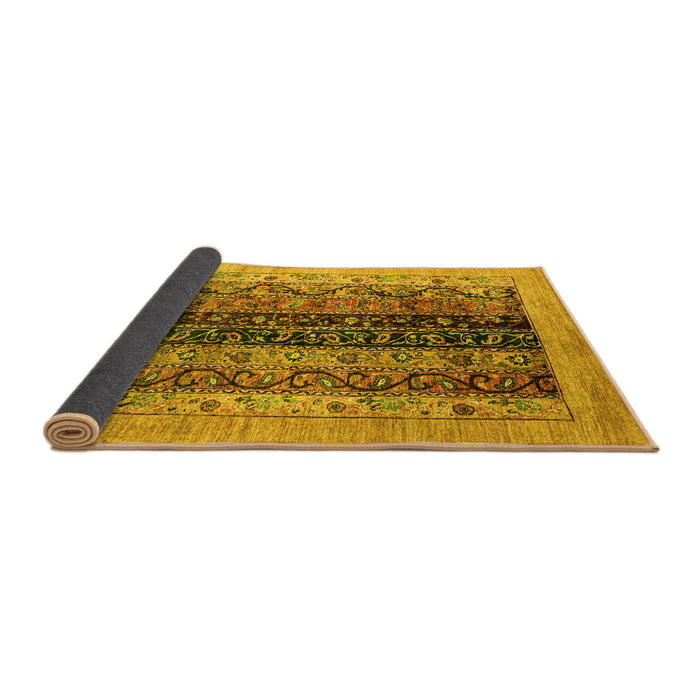 Sideview of Oriental Yellow Modern Rug, abs1838yw
