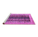 Sideview of Machine Washable Oriental Purple Modern Area Rugs, wshabs1838pur