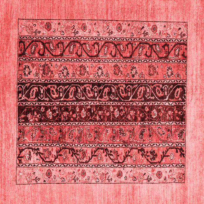 Machine Washable Oriental Red Modern Rug, wshabs1838red