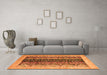 Machine Washable Oriental Orange Modern Area Rugs in a Living Room, wshabs1838org