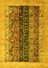 Oriental Yellow Modern Rug, abs1838yw