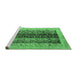 Sideview of Machine Washable Oriental Emerald Green Modern Area Rugs, wshabs1838emgrn