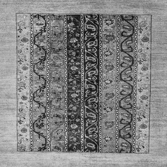 Square Machine Washable Oriental Gray Modern Rug, wshabs1838gry