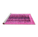 Sideview of Machine Washable Oriental Pink Modern Rug, wshabs1838pnk