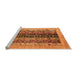 Sideview of Machine Washable Oriental Orange Modern Area Rugs, wshabs1838org