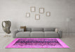 Machine Washable Oriental Purple Modern Area Rugs in a Living Room, wshabs1838pur