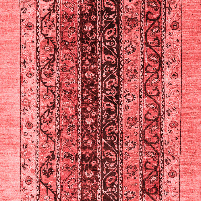 Machine Washable Oriental Red Modern Rug, wshabs1838red