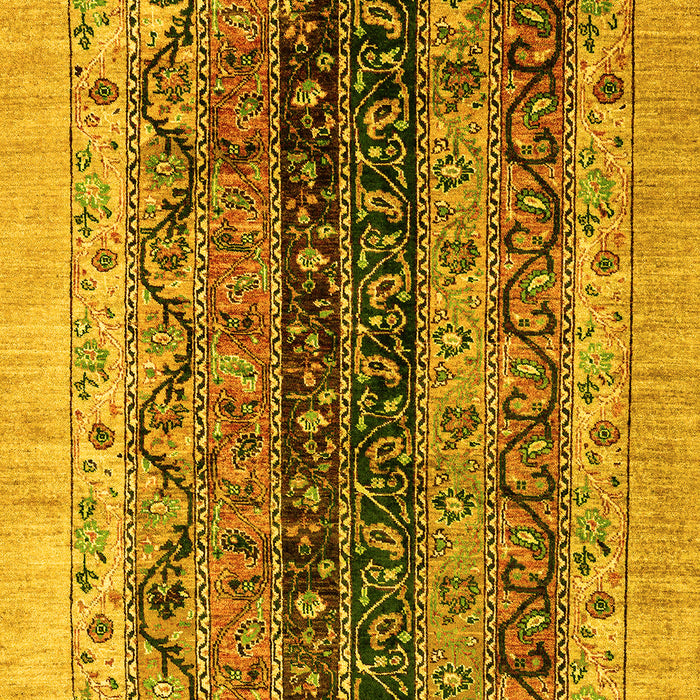 Machine Washable Oriental Yellow Modern Rug, wshabs1838yw