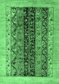 Oriental Emerald Green Modern Rug, abs1838emgrn