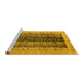 Sideview of Machine Washable Oriental Yellow Modern Rug, wshabs1838yw