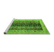 Sideview of Machine Washable Oriental Green Modern Area Rugs, wshabs1838grn