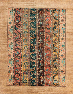 Abstract Saddle Brown Oriental Rug, abs1838