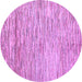 Round Machine Washable Oriental Purple Modern Area Rugs, wshabs1839pur