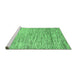 Sideview of Machine Washable Oriental Emerald Green Modern Area Rugs, wshabs1839emgrn