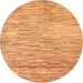 Round Oriental Orange Modern Rug, abs1839org