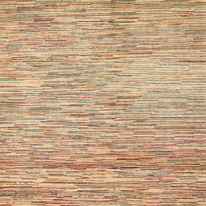 Square Abstract Brown Gold Oriental Rug, abs1839