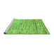 Sideview of Machine Washable Oriental Green Modern Area Rugs, wshabs1839grn