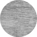 Round Machine Washable Oriental Gray Modern Rug, wshabs1839gry