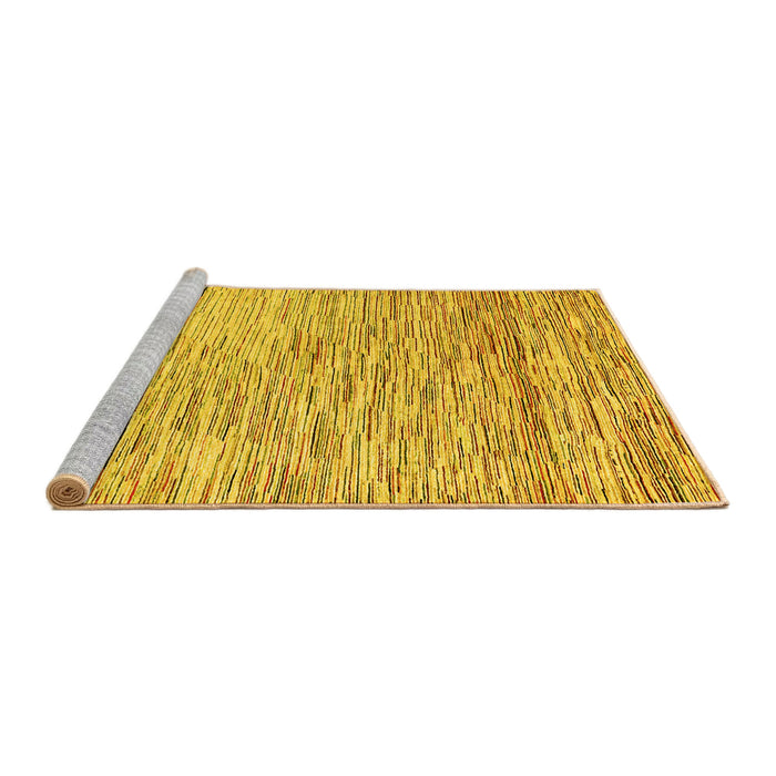 Sideview of Machine Washable Oriental Yellow Modern Rug, wshabs1839yw