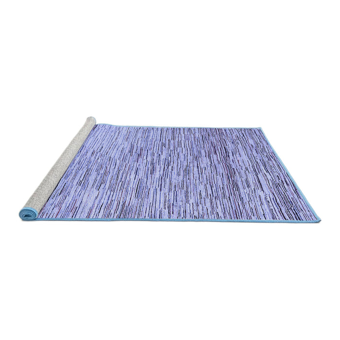 Sideview of Machine Washable Oriental Blue Modern Rug, wshabs1839blu