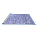 Sideview of Machine Washable Oriental Blue Modern Rug, wshabs1839blu