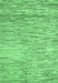 Machine Washable Oriental Emerald Green Modern Area Rugs, wshabs1839emgrn