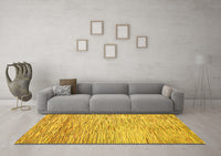 Machine Washable Oriental Yellow Modern Rug, wshabs1839yw