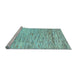 Sideview of Machine Washable Oriental Light Blue Modern Rug, wshabs1839lblu