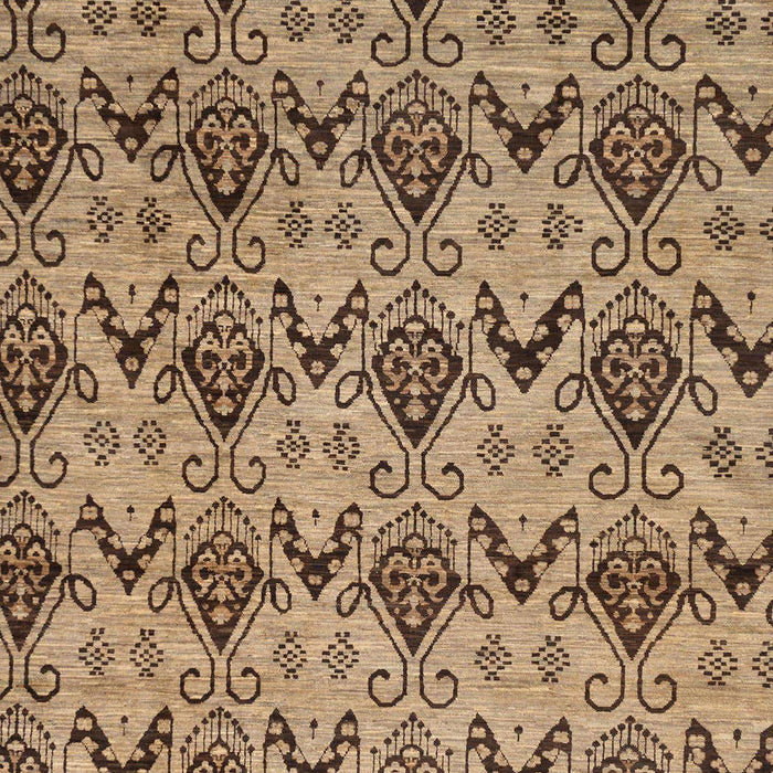 Machine Washable Abstract Saddle Brown Rug, wshabs183