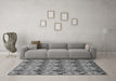 Machine Washable Abstract Gray Modern Rug in a Living Room,, wshabs183gry