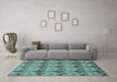 Machine Washable Abstract Light Blue Modern Rug in a Living Room, wshabs183lblu