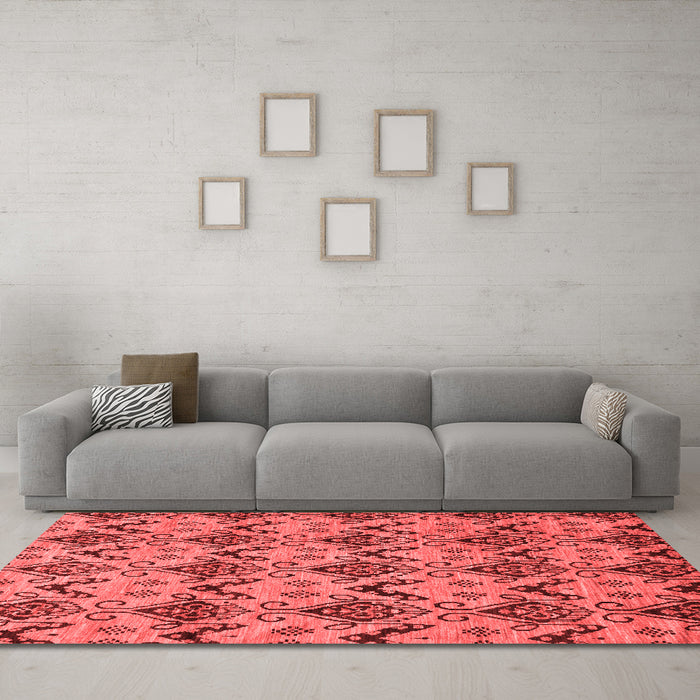 Modern Red Washable Rugs
