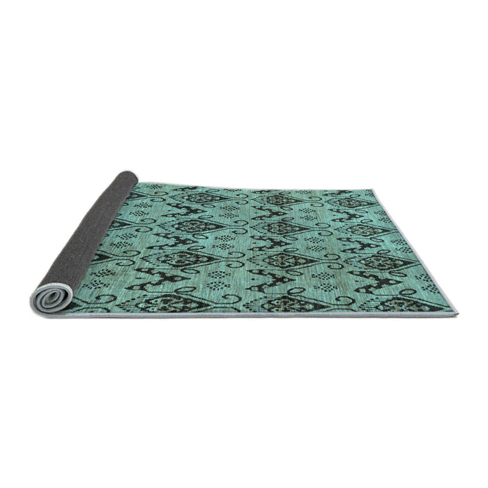 Sideview of Abstract Light Blue Modern Rug, abs183lblu