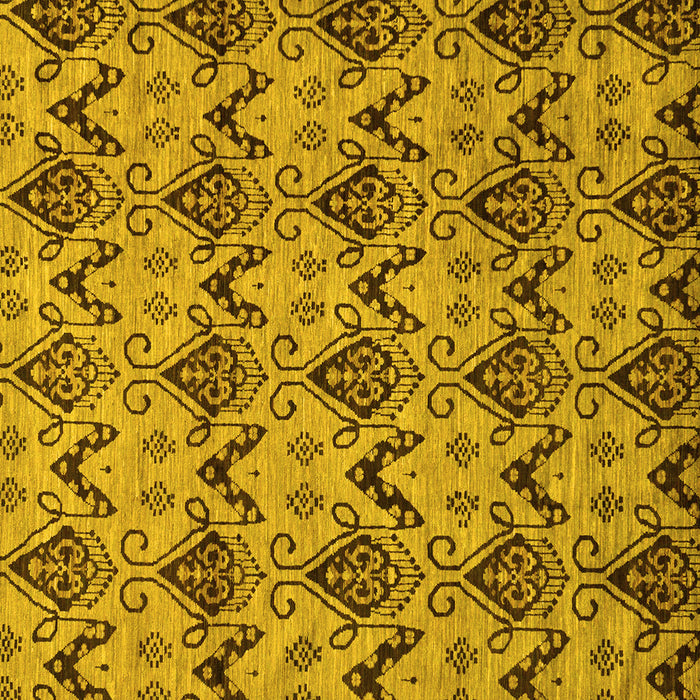 Square Abstract Yellow Modern Rug, abs183yw