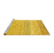 Sideview of Machine Washable Oriental Yellow Modern Rug, wshabs1840yw