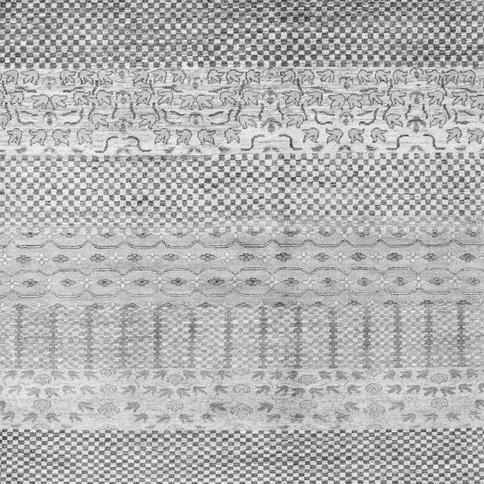 Square Machine Washable Oriental Gray Modern Rug, wshabs1840gry