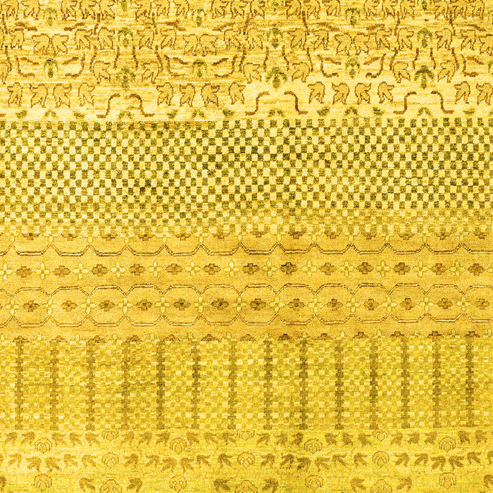 Oriental Yellow Modern Rug, abs1840yw