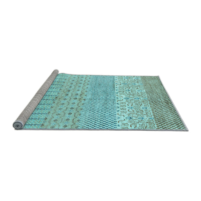 Sideview of Machine Washable Oriental Light Blue Modern Rug, wshabs1840lblu