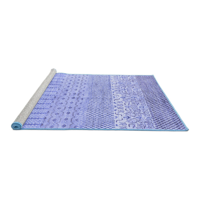 Sideview of Machine Washable Oriental Blue Modern Rug, wshabs1840blu