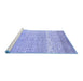 Sideview of Machine Washable Oriental Blue Modern Rug, wshabs1840blu