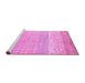 Sideview of Machine Washable Oriental Pink Modern Rug, wshabs1840pnk