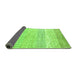 Sideview of Oriental Green Modern Rug, abs1840grn